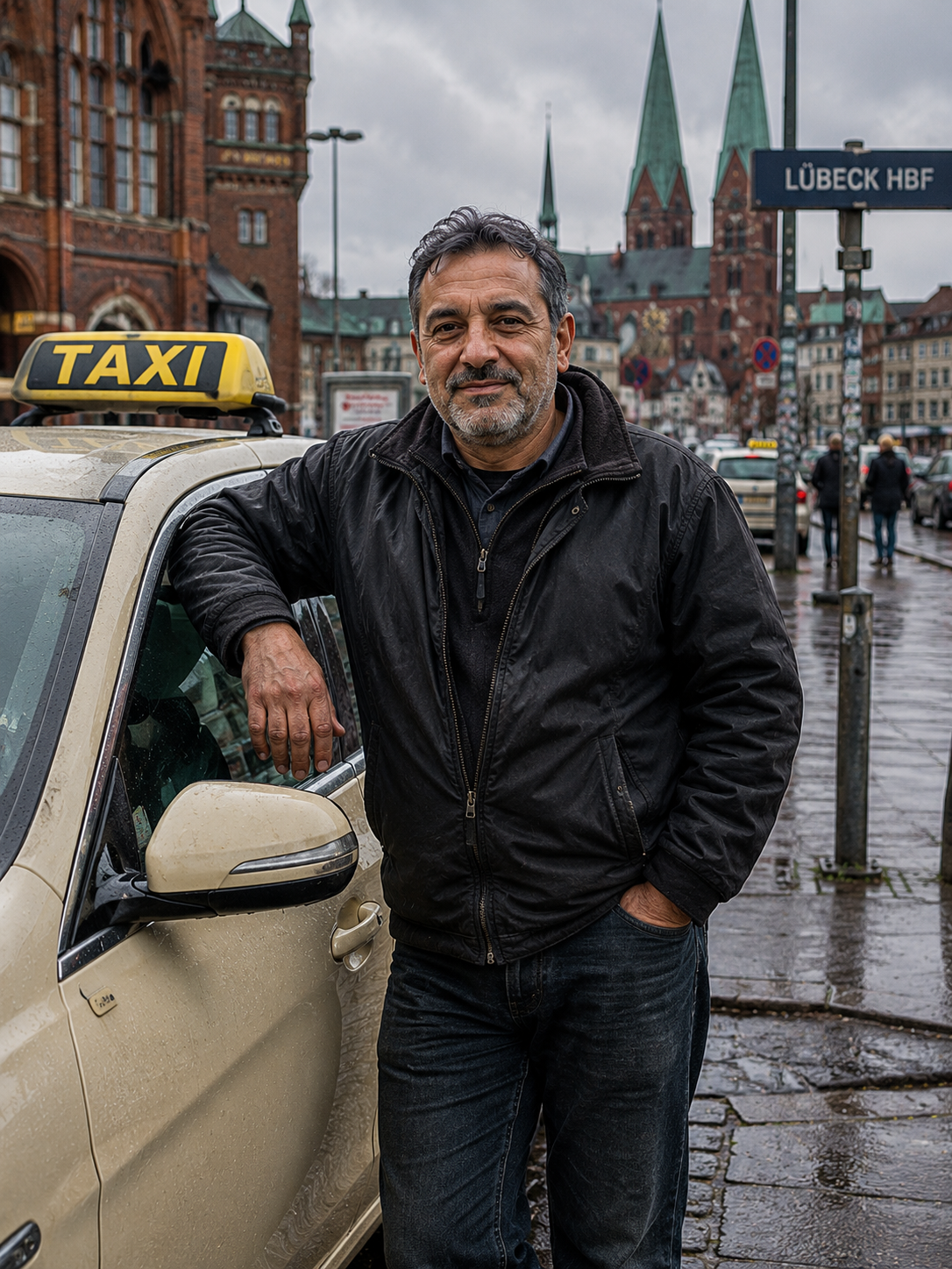 Taxifahrer am Lübecker Hauptbahnhof